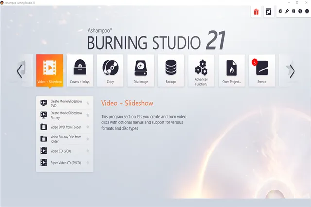 تحميل برنامج "Ashampoo Burning Studio" لحرق مختلف أنواع الملفات على الأقراص المدمجة وبالمضغوطة CDs/DVDs و أقراص البلوراي الزرقاء