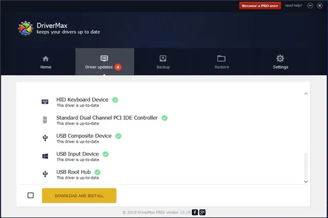 تحميل برنامج تحميل وتحديث تعريفات الكمبيوتر DriverMax