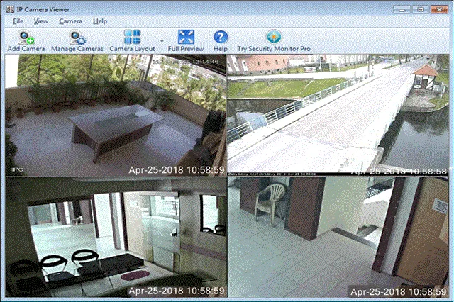 تحميل برنامج تثبيت وعرض كاميرا المراقبة على سطح المكتب IP Camera Viewer للويندوز
