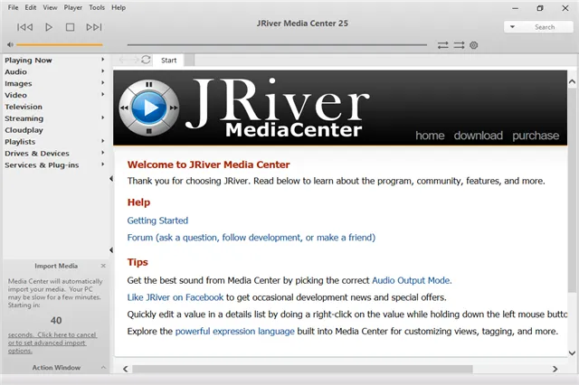 برنامج تشغيل وتنظيم مختلف أنواع الميديا JRiver Media Center للويندوز