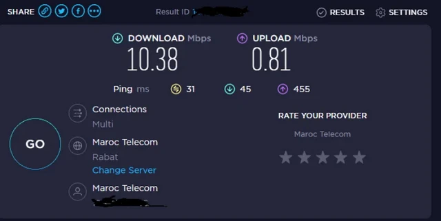 تحميل برنامج  اختبار وقياس سرعة الإنترنت Speedtest للويندوز والماك والاي او اس والأندرويد مجانا